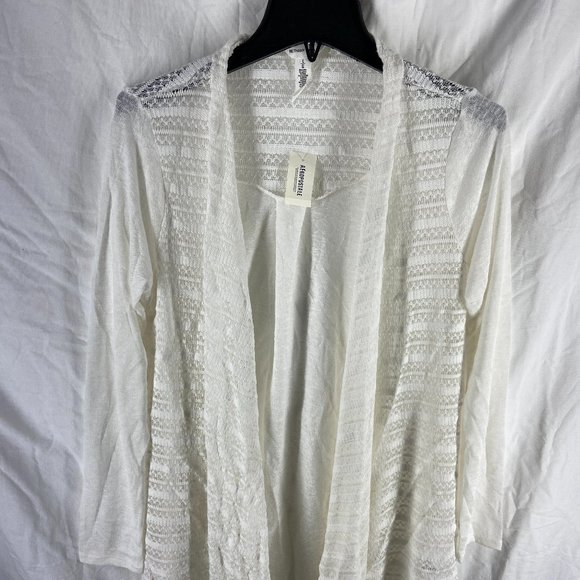 Cardigan Crochet Femme Bethany Mota By Aeropostale - Taille XS - Blanc - Coton Mélangé - Occasion Très Bon état